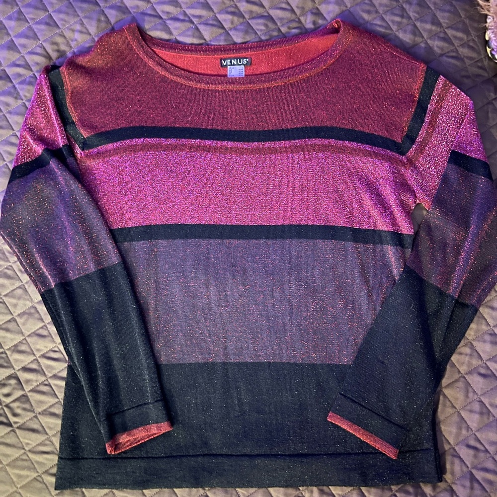 VENUS Burgundy Knit Sweater